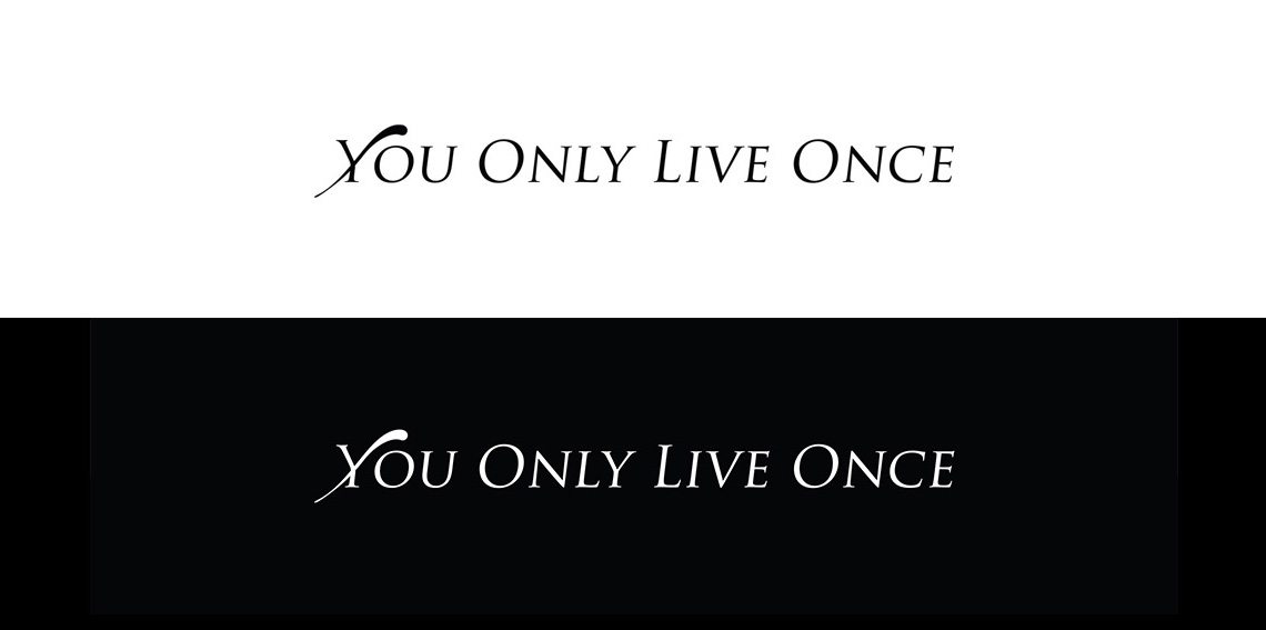 YOLO slogan BW